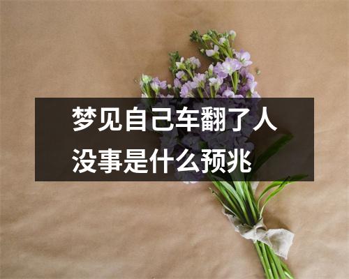 梦见自己车翻了人没事是什么预兆