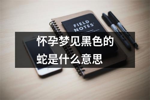 怀孕梦见黑色的蛇是什么意思