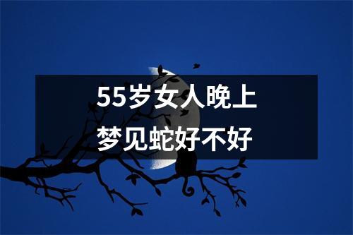 55岁女人晚上梦见蛇好不好