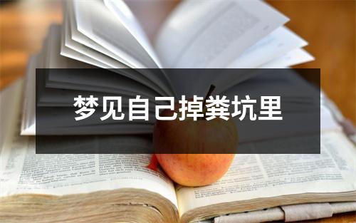 梦见自己掉粪坑里