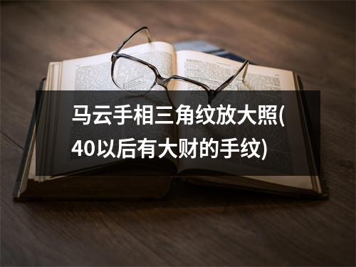 马云手相三角纹放大照(40以后有大财的手纹)