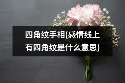 四角纹手相(感情线上有四角纹是什么意思)