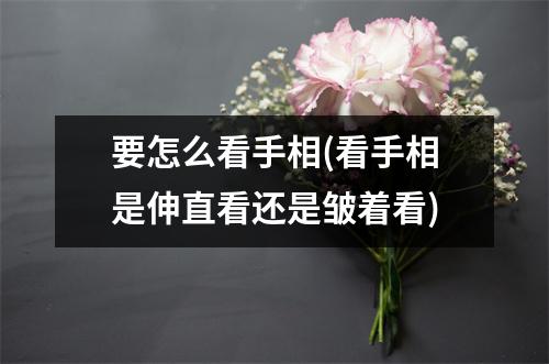 要怎么看手相(看手相是伸直看还是皱着看)