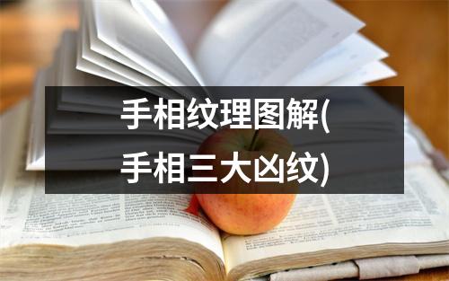 手相纹理图解(手相三大凶纹)