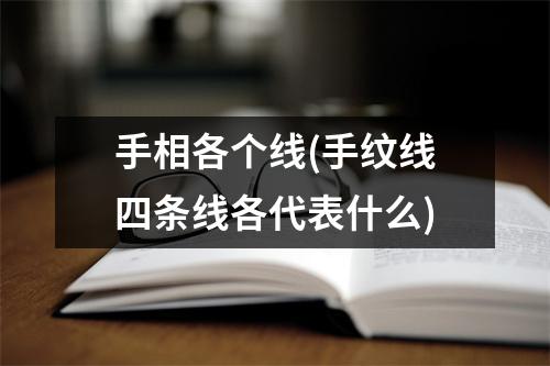 手相各个线(手纹线四条线各代表什么)