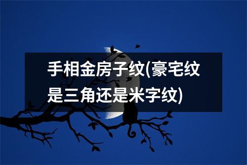 手相金房子纹(豪宅纹是三角还是米字纹)