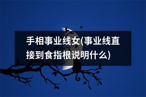 手相事业线女(事业线直接到食指根说明什么)