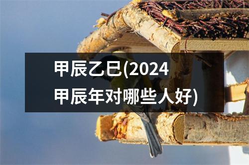 甲辰乙巳(2024甲辰年对哪些人好)