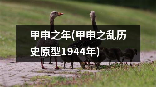 甲申之年(甲申之乱历史原型1944年)