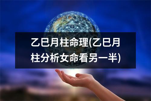 乙巳月柱命理(乙巳月柱分析女命看另一半)