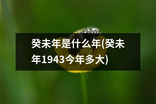 癸未年是什么年(癸未年1943今年多大)