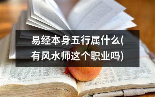 易经本身五行属什么(有风水师这个职业吗)