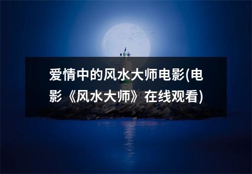 爱情中的风水大师电影(电影《风水大师》在线观看)