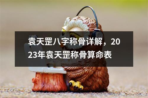 袁天罡八字称骨详解，2023年袁天罡称骨算命表