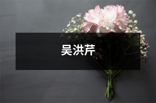 吴洪芹