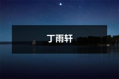 丁雨轩