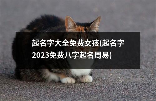 起名字大全免费女孩(起名字2023免费八字起名周易)