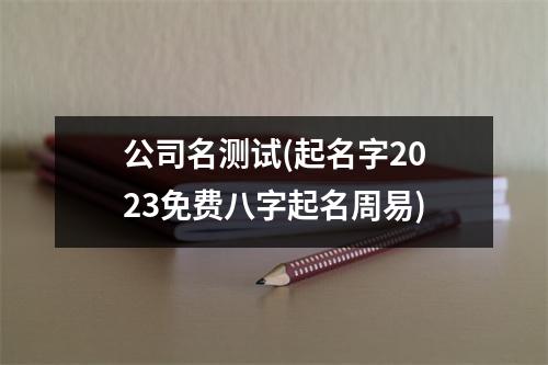 公司名测试(起名字2023免费八字起名周易)