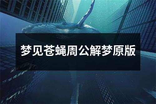 梦见苍蝇周公解梦原版