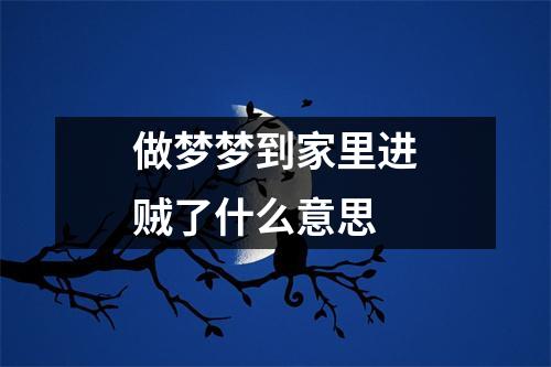 做梦梦到家里进贼了什么意思