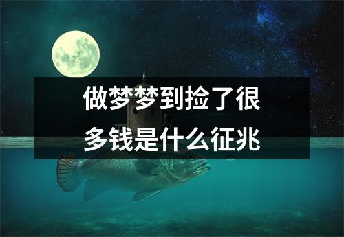 做梦梦到捡了很多钱是什么征兆