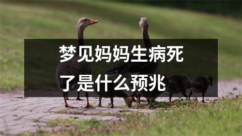 梦见妈妈生病死了是什么预兆