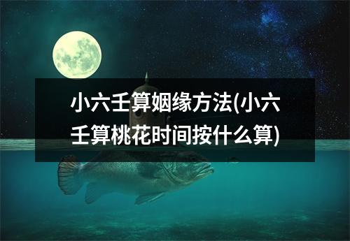 小六壬算姻缘方法(小六壬算桃花时间按什么算)