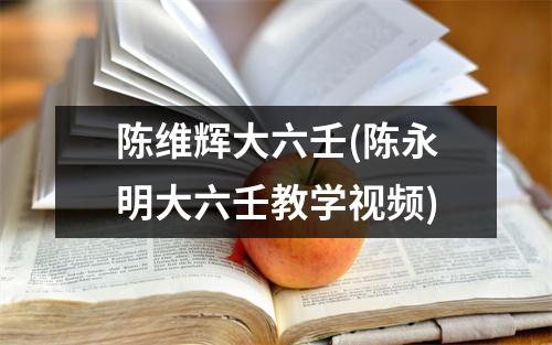 陈维辉大六壬(陈永明大六壬教学)