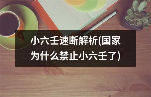 小六壬速断解析(我国为什么禁止小六壬了)