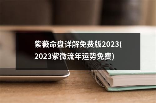 紫薇命盘详解免费版2023(2023紫微流年运势免费)