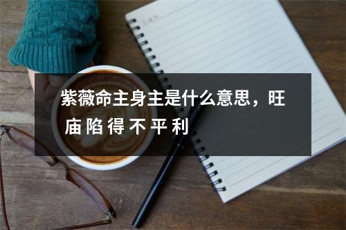 紫薇命主身主是什么意思，旺 庙 陷 得 不 平 利