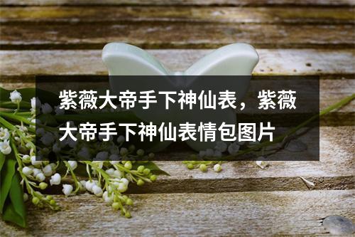 紫薇大帝手下神仙表，紫薇大帝手下神仙表情包图片