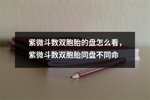 紫微斗数双胞胎的盘怎么看，紫微斗数双胞胎同盘不同命