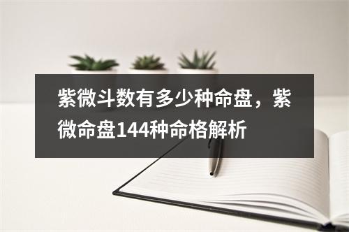 紫微斗数有多少种命盘，紫微命盘144种命格解析