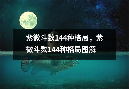 紫微斗数144种格局，紫微斗数144种格局图解