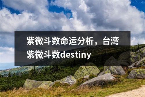 紫微斗数命运分析，紫微斗数destiny