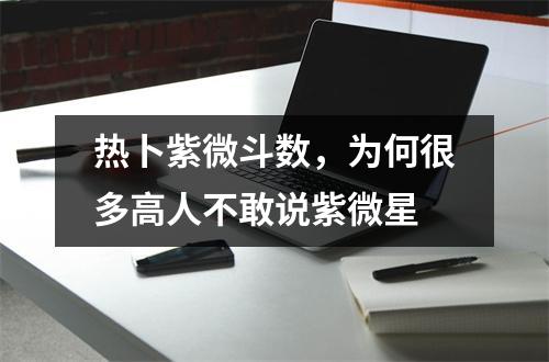 热卜紫微斗数，为何很多高人不敢说紫微星