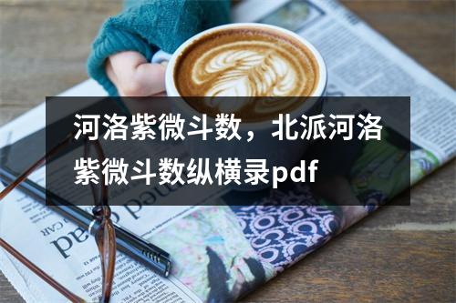 河洛紫微斗数，北派河洛紫微斗数纵横录pdf