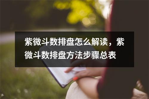 紫微斗数排盘怎么解读，紫微斗数排盘方法步骤总表