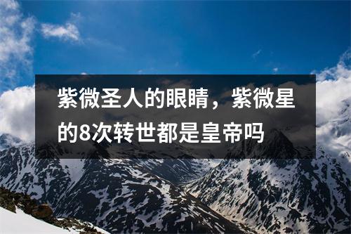 紫微圣人的眼睛，紫微星的8次转世都是皇帝吗