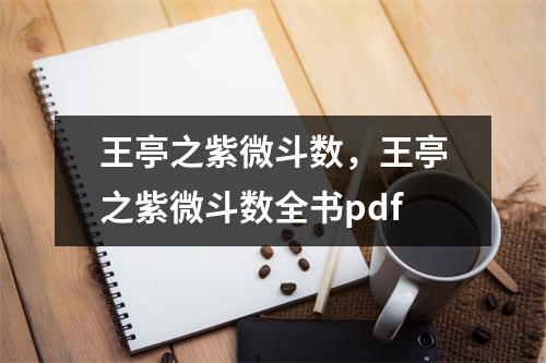 王亭之紫微斗数，王亭之紫微斗数全书pdf