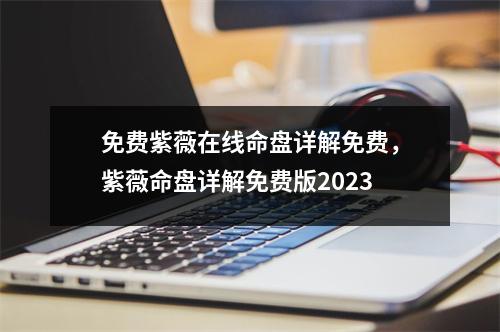 免费紫薇在线命盘详解免费，紫薇命盘详解免费版2023