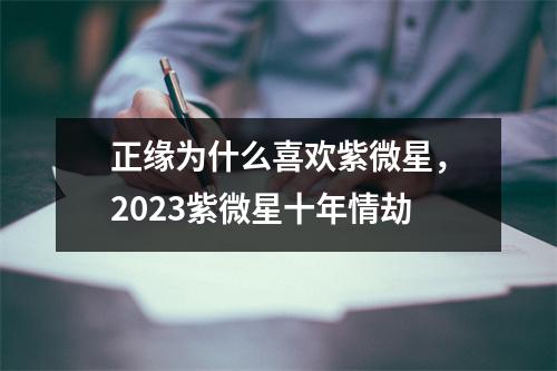 正缘为什么喜欢紫微星，2023紫微星十年情劫