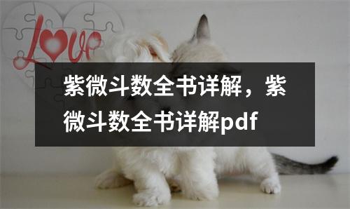 紫微斗数全书详解，紫微斗数全书详解pdf