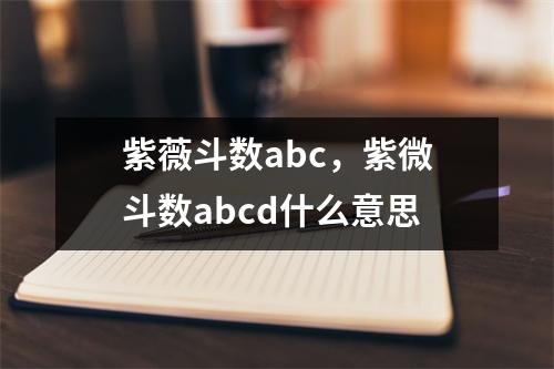 紫薇斗数abc，紫微斗数abcd什么意思