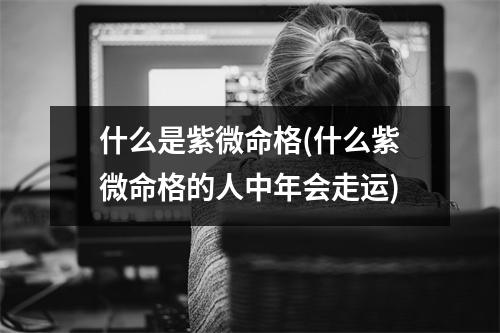 什么是紫微命格(什么紫微命格的人中年会走运)