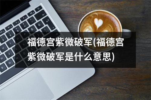 福德宫紫微破军(福德宫紫微破军是什么意思)