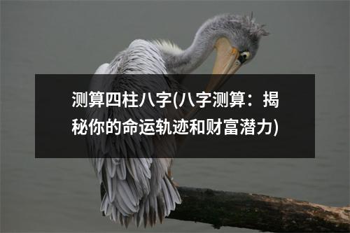 测算四柱八字(八字测算：揭秘你的命运轨迹和财富潜力)