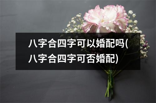 八字合四字可以婚配吗(八字合四字可否婚配)