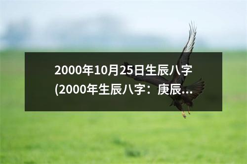 2000年10月25日生辰八字(2000年生辰八字：庚辰年壬戌月甲辰日)